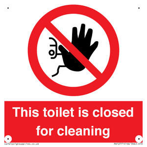 This toilet is closed for cleaning